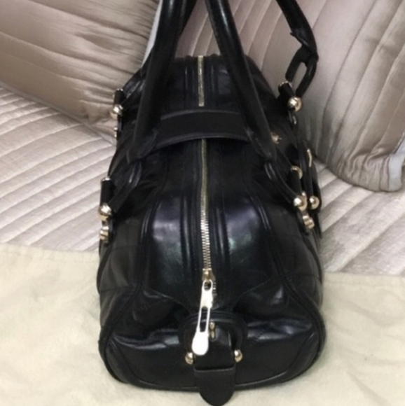 SOLD Burberry Black Leather Handbag - Authentic - Picture 4 of 8